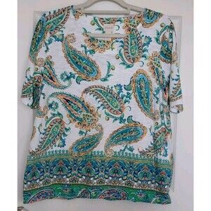 Chico's Paisley Blouse Size 2 (Standard 12)